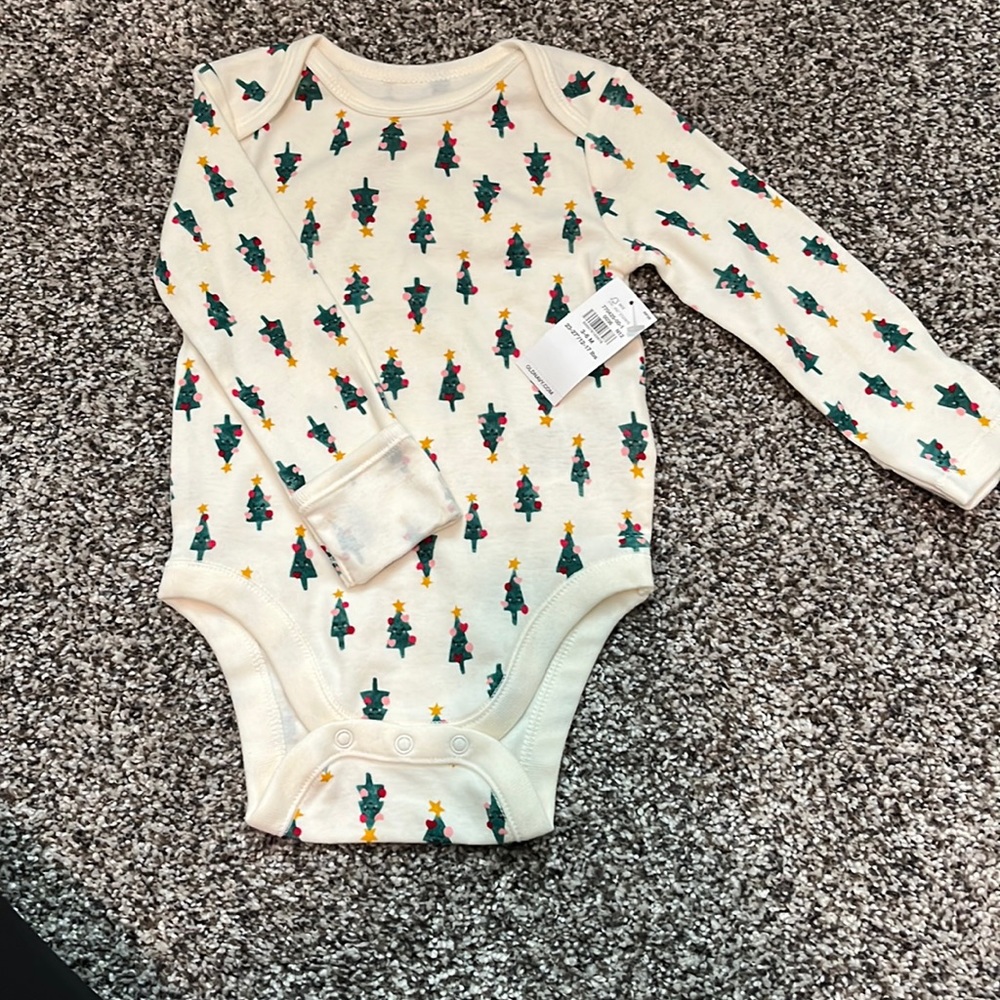 Brand new Christmas tree onesie. Long sleeved.